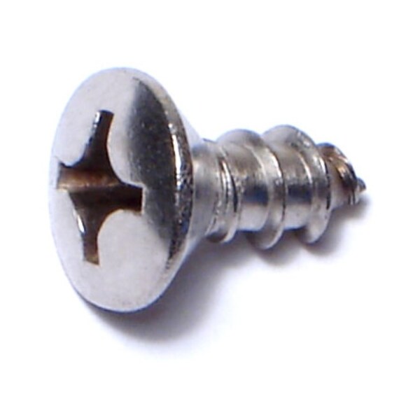 Midwest Fastener Sheet Metal Screw, #12 x 1/2 in, 18-8 Stainless Steel Oval Head Phillips Drive, 50 PK 53596 - main